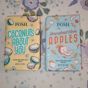 Posh Blue and Yellow Bath Bars Set